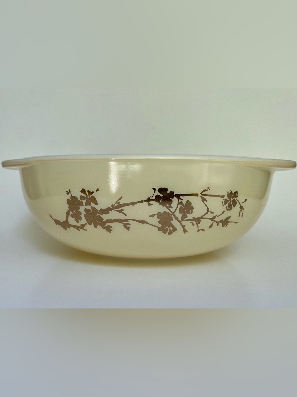 Vintage Pyrex Golden Branch Leaf Casserole Dish 2 Quart Qt 024 No Lid